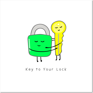 cute lock and key Posters and Art